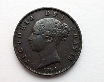 Victoria Halfpenny coin