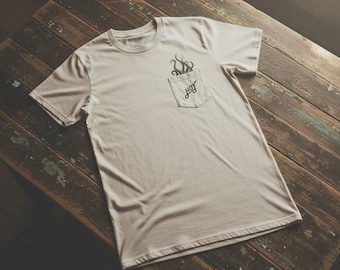 Hoy The Depths Pocket T-shirt - Bone
