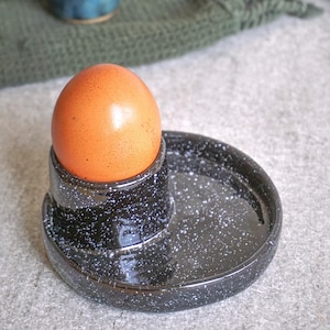 GALAXY Handmade ceramic egg holder, Easter decoration, egg cup dish
