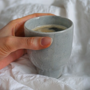 Small ceramic coffee mug, pottery tea cup image 1