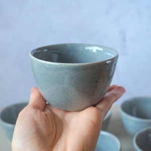 Gray ceramic tumbler, tea cup, handmade ceramic tea piala image 1