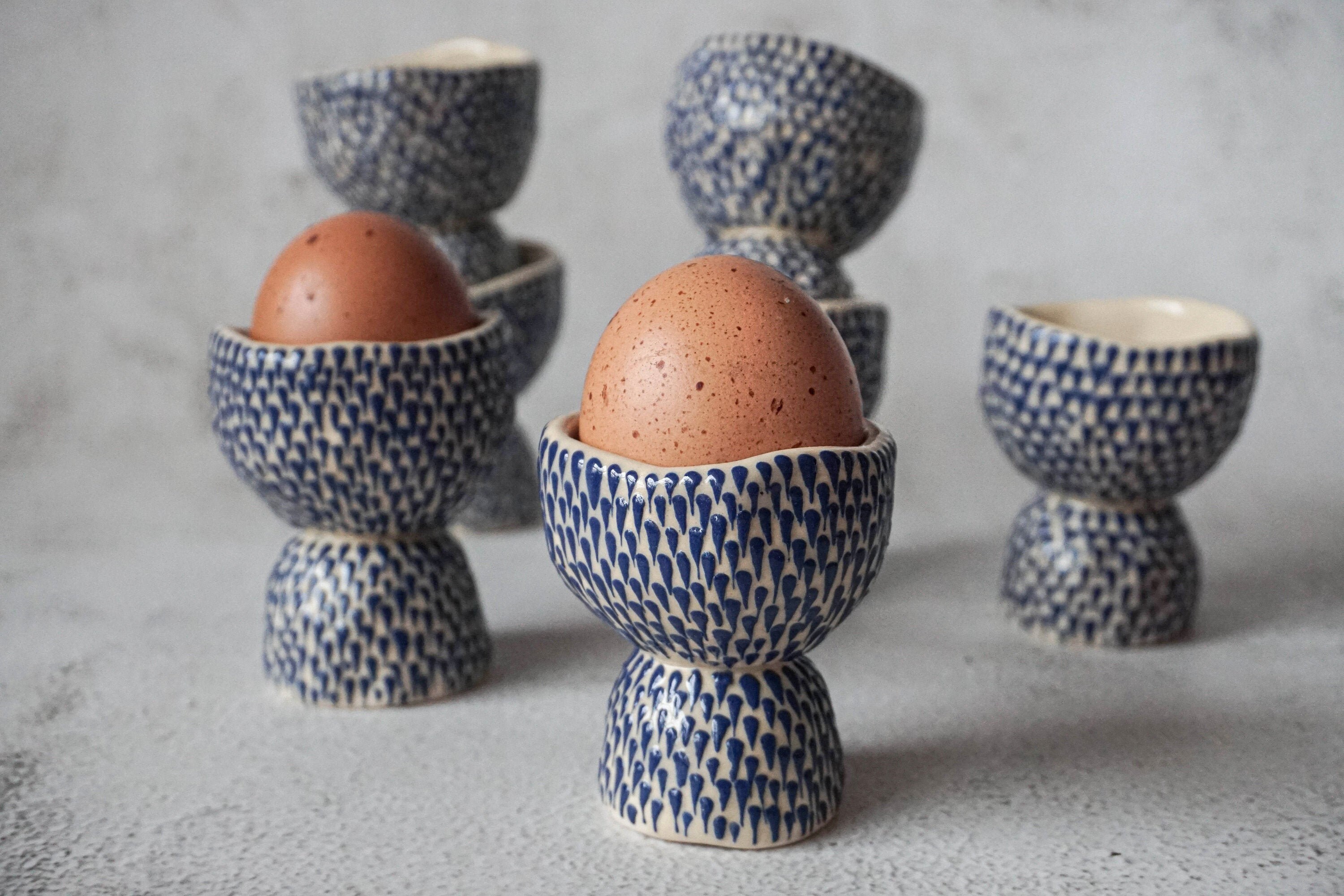 Egg Cup Pillow, Porcelain Egg Holder, Egg Cup Pillow 