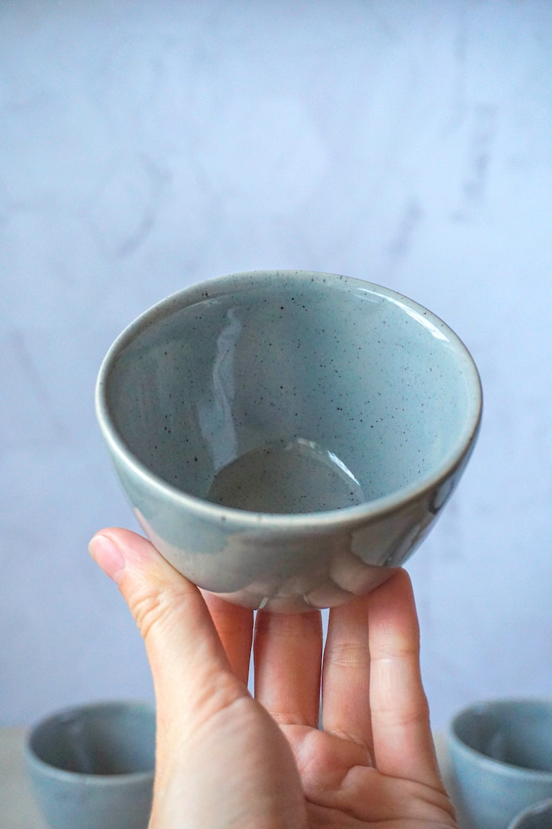 Gray ceramic tumbler, tea cup, handmade ceramic tea piala image 4