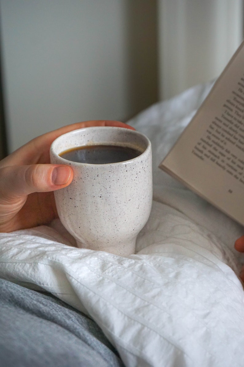 Small ceramic coffee mug, pottery tea cup image 10