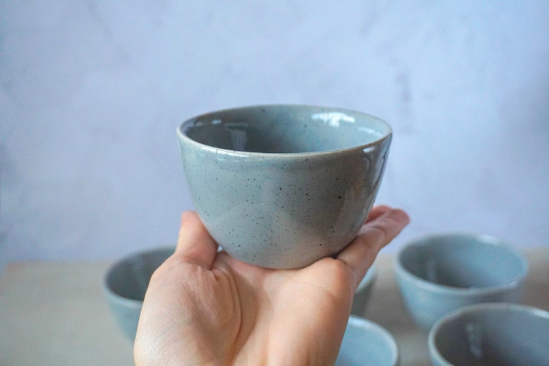 Gray ceramic tumbler, tea cup, handmade ceramic tea piala image 1