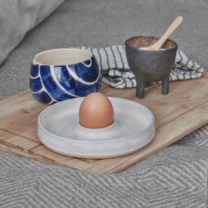 Egg cup and saucer, Soft Boiled Egg Cup with Plate