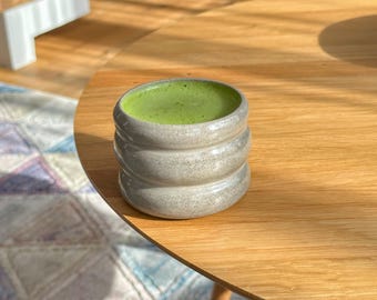Taza de cerámica con burbujas, taza personal, vaso de matcha hecho a mano