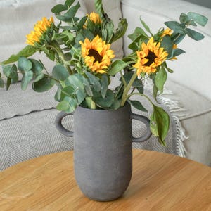 Textured Ceramic Home Decor Vase built by hand