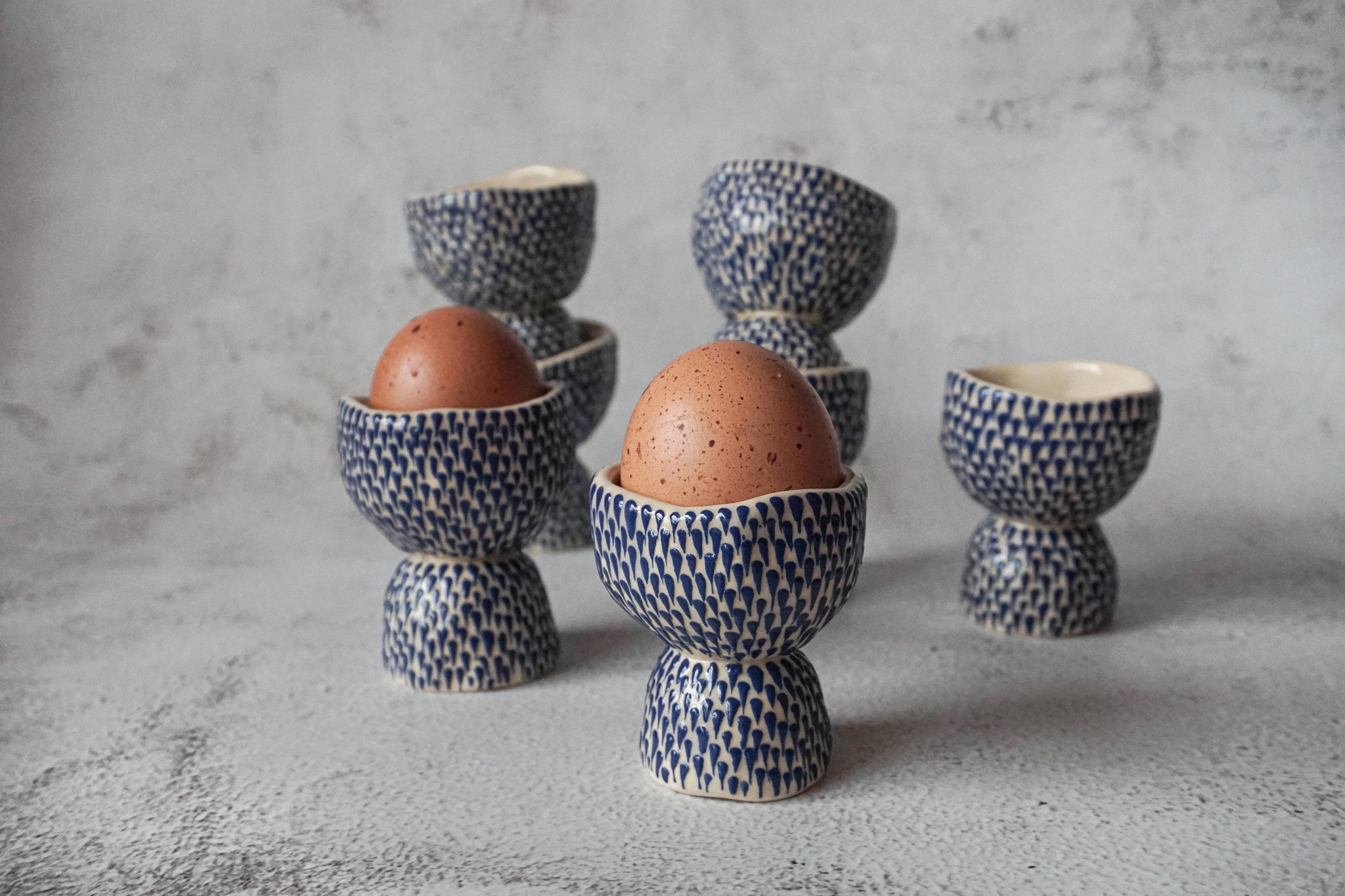 Ceramic Egg Cup, One Piece, Handmade Egg Holder, Easter Decoration 