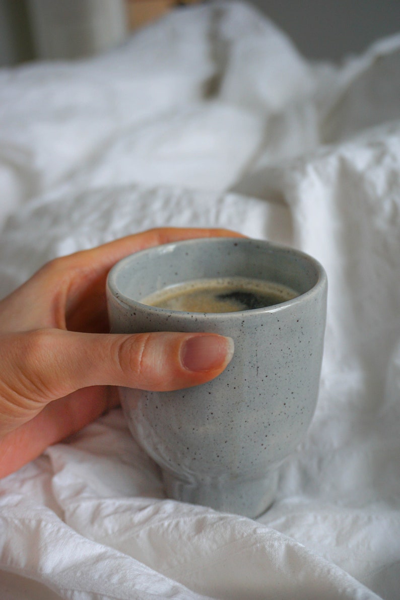 Small ceramic coffee mug, pottery tea cup image 1