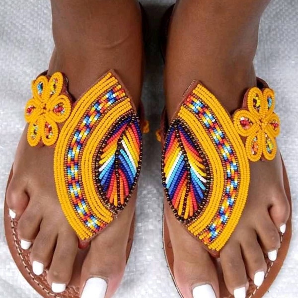 beaded dress sandals