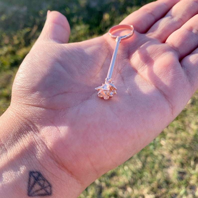 Rose Cigarette Holder Clip Ring Rose Ring Girly Smoking Etsy