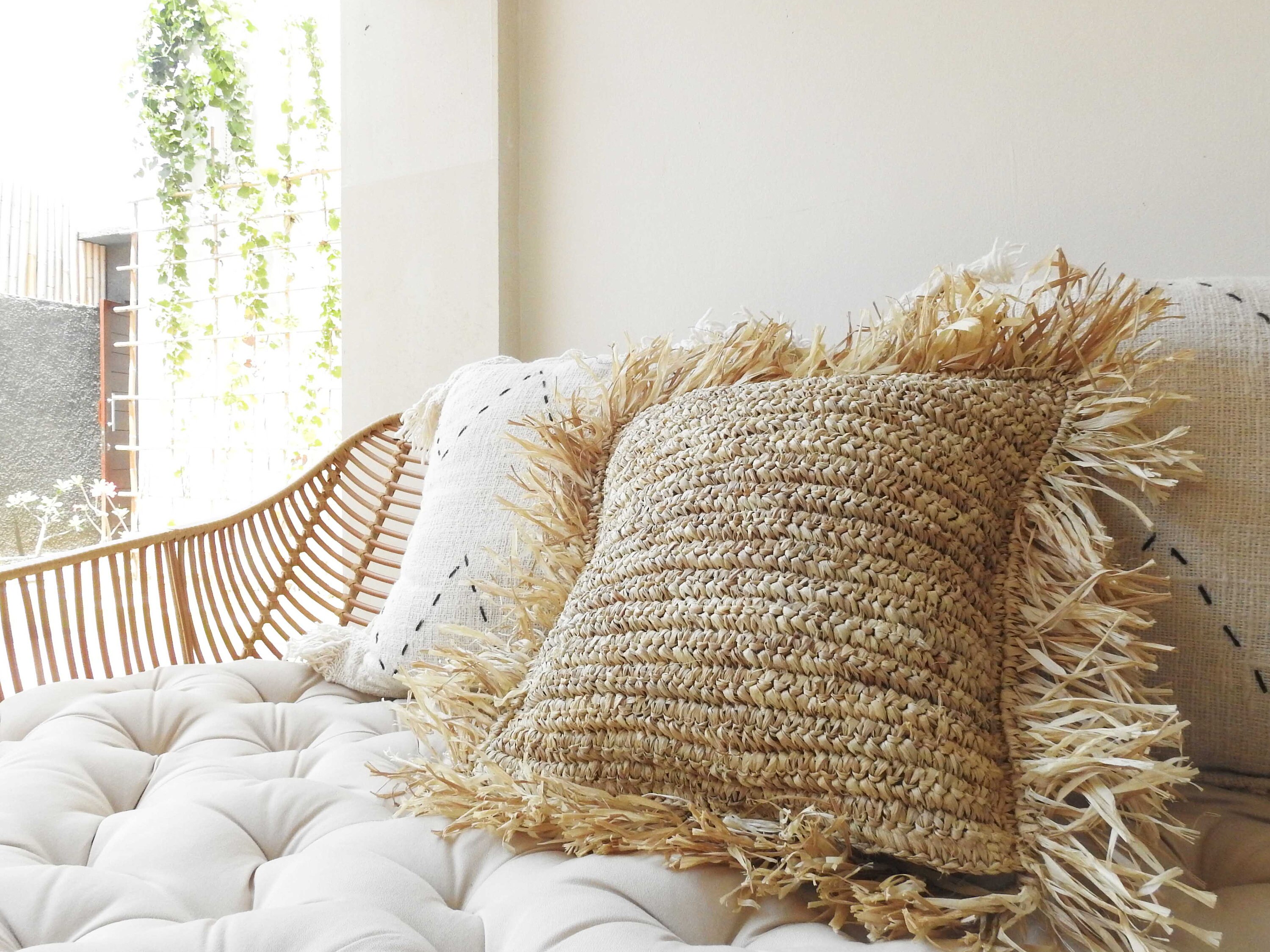 rattan furniture pillows