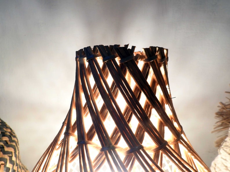 NATUNA RATTAN LAMPSHADE wicker bedside Lampshade table Etsy