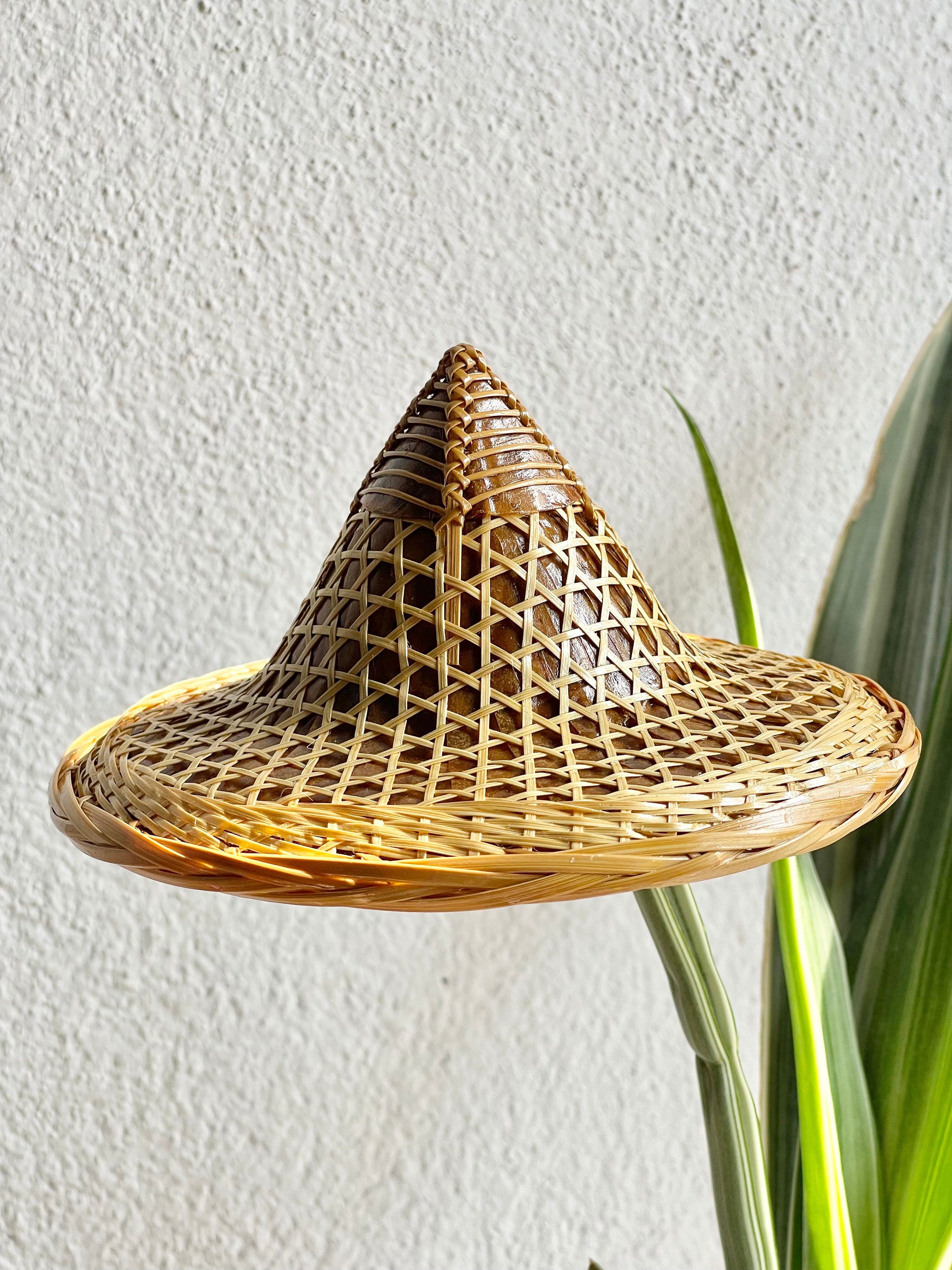 A Small Straw Hat Made of Bamboo and Leaves From is a Meticulous ...