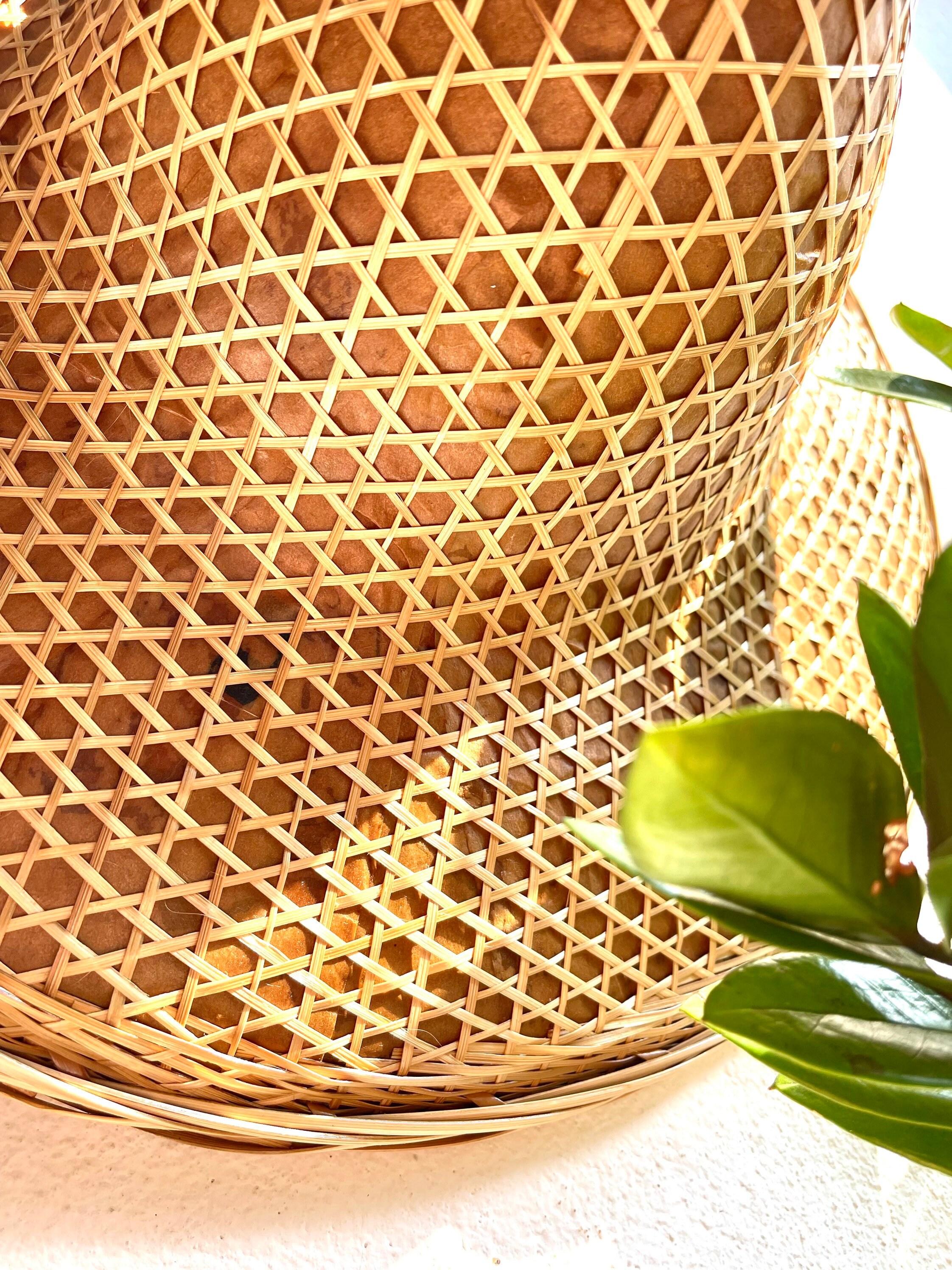 Brown Straw Hat Made From Bamboo and Palm Leaves It is a Beautiful. for ...