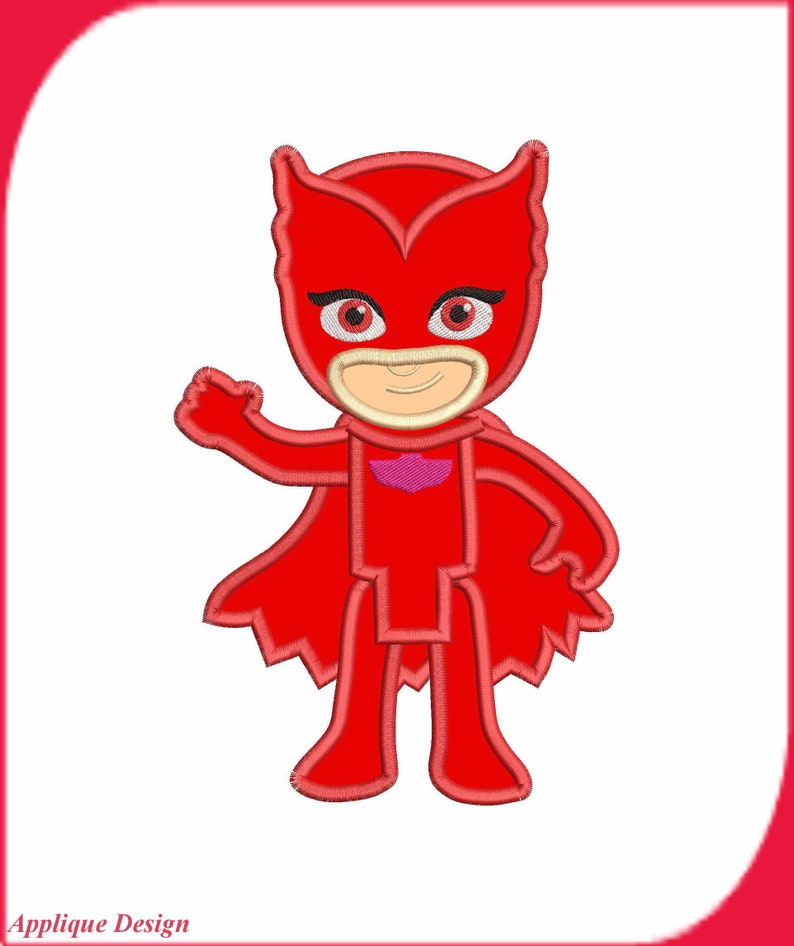 Instant Download Owlette Pj Masks Applique 03 Embroidery Design
