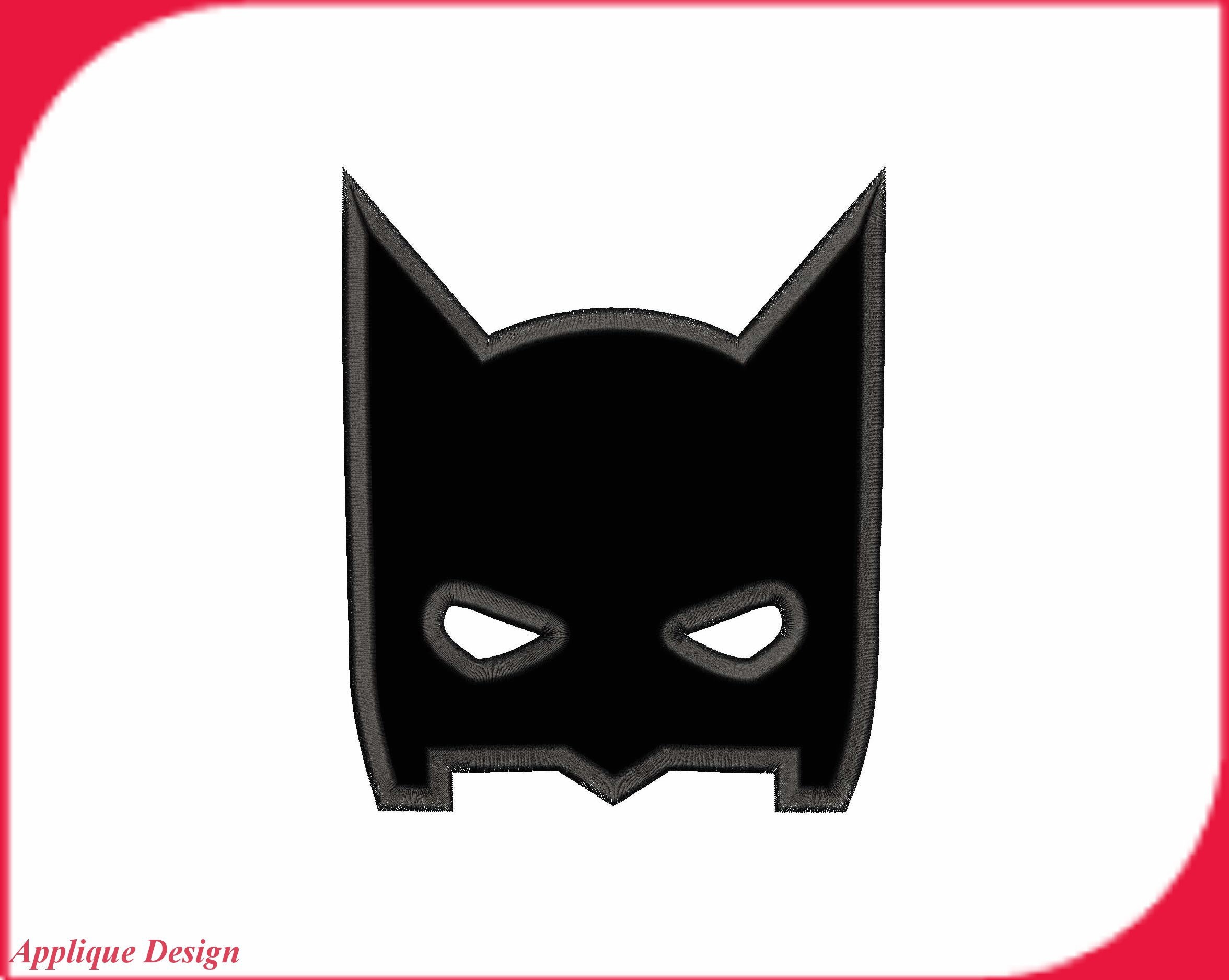Batman Head Applique Diseño de Bordado Descarga Instantánea Etsy