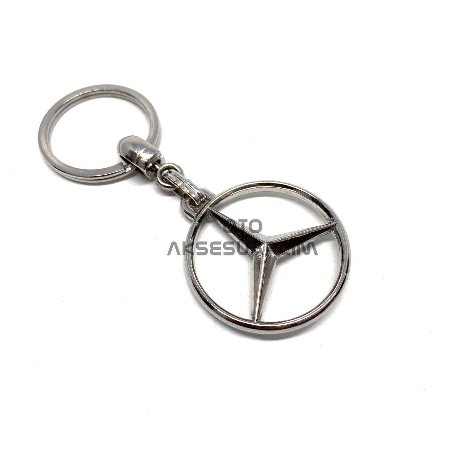 Mercedes Metal Luxury Car Keychain Keyring Chrome Etsy