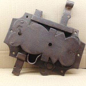 Ottoman Turkish Antique Iron Lock Plate - Collectable Home decor Hand forged
