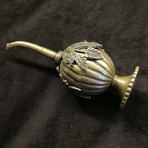1920&#39;s Ottoman Turkish antique brass & metal &quot; gulabdan &quot; / rose water sprinkler / perfume bottle - Collectable Home decor
