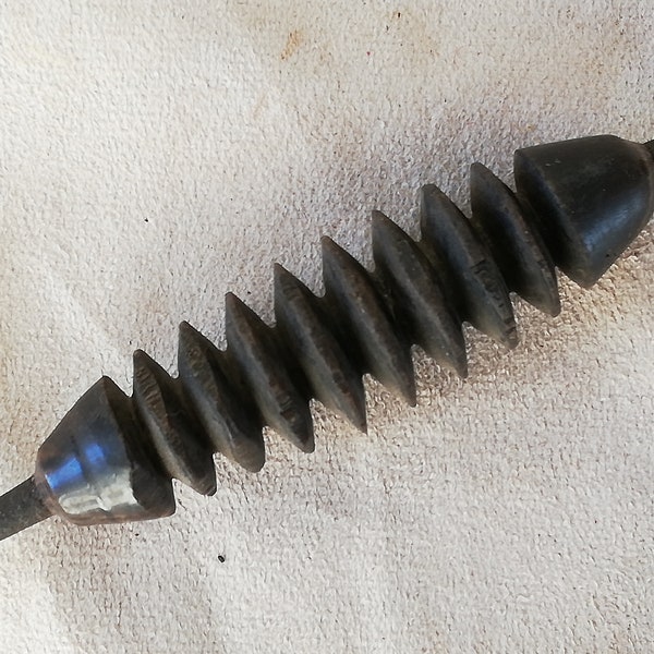 Turkish authentic hand carved horn spindle - Hand made weaving tool - Collectable Country house decor Carpet shop decor - RaRe