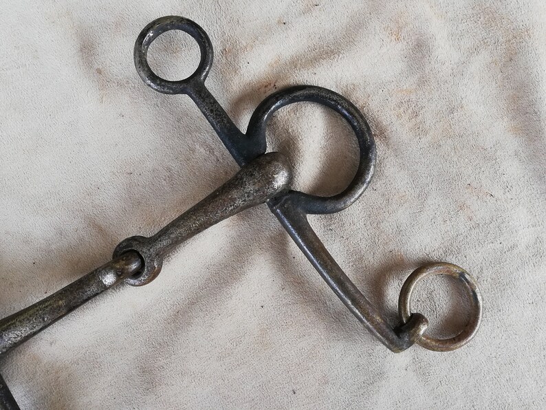 Mid Century, Hand Made Huge Brass Horse Bit From Turkey Foldable