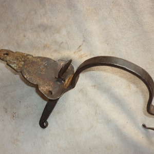 Antique Forged Iron Door Lock Handle – Turkish Farmhouse Decor