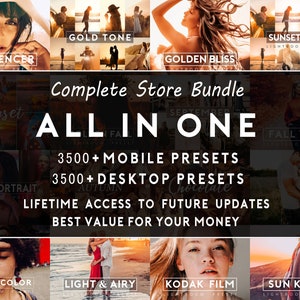 3500+ Mobile & Desktop Lightroom Preset Bundle,MEGA Lightroom Preset Bundle,WHOLE Shop Bundle,Full Lifetime Access Store Shop Pass