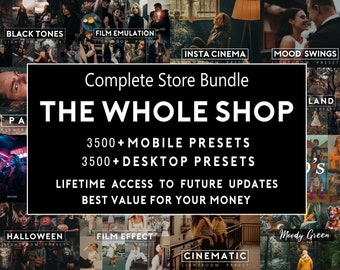 3500+ Lightroom Presets Bundle: Mobile & Desktop, Entire Shop (PDF Download)