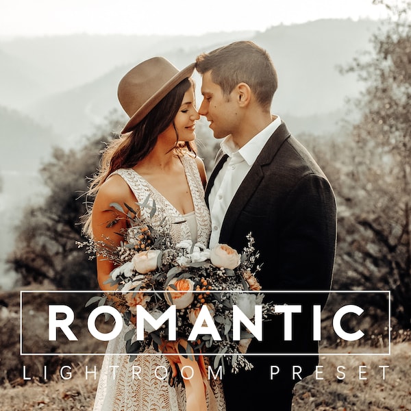 LOVE PRESET BUNDLE, Romantische Presets, druckbare Boho Hochzeit Fotofilter Lightroom Presets Bundle für Blogger, Hell Warm Presets