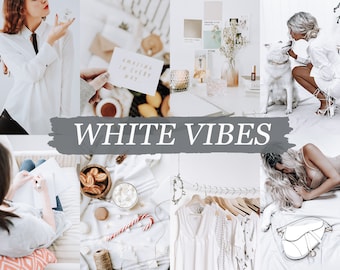 White Lightroom Presets, Mobile & Desktop, 20 Filters (Digital Download)