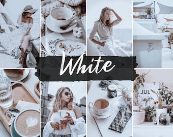 12 Lightroom Presets, Lightroom Mobile Presets,Desktop Presets , Photo Filter for Blogger - White Presets