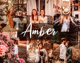 20 Lightroom Presets, Lightroom Mobile Presets,Desktop Presets , Photo Filter for Blogger-Amber Presets