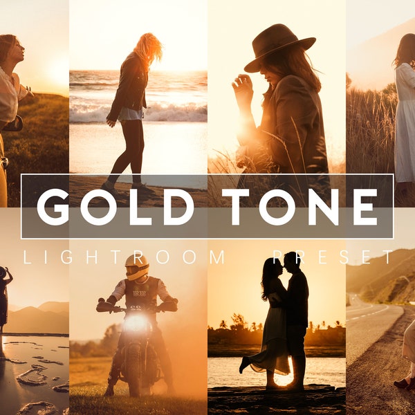 20 Gold Tone Lightroom Presets,Warm Brown Tone Models Bloggers Influencers,Chocolate Tone Filter,Boho Gold Wedding Presets