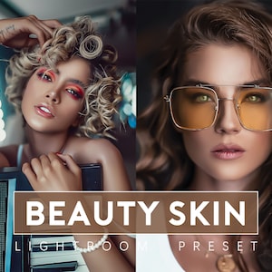 20 Beauty Skin Lightroom Mobile and Desktop Presets,Portrait Pro,Face Bright Beauty Vibrant Selfie Makeup Retouch Headshot