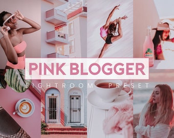 Pink Lightroom Presets, Photo Editing Filters (PDF & ZIP)