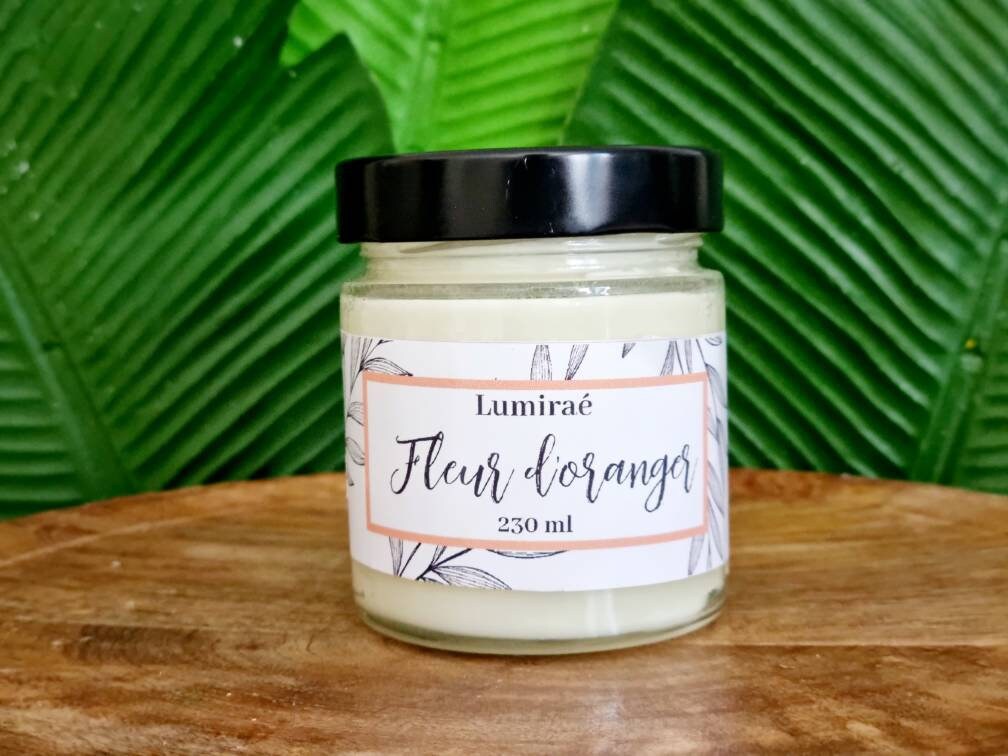 Bougie Fleur d'oranger/Bougie à La Cire de Soja