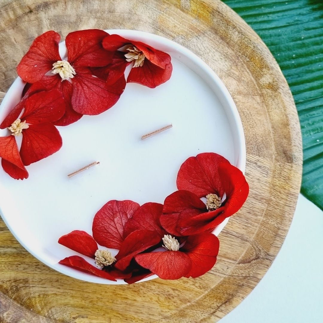 Coupe Fleurie Hibiscus à La Cire de Soja