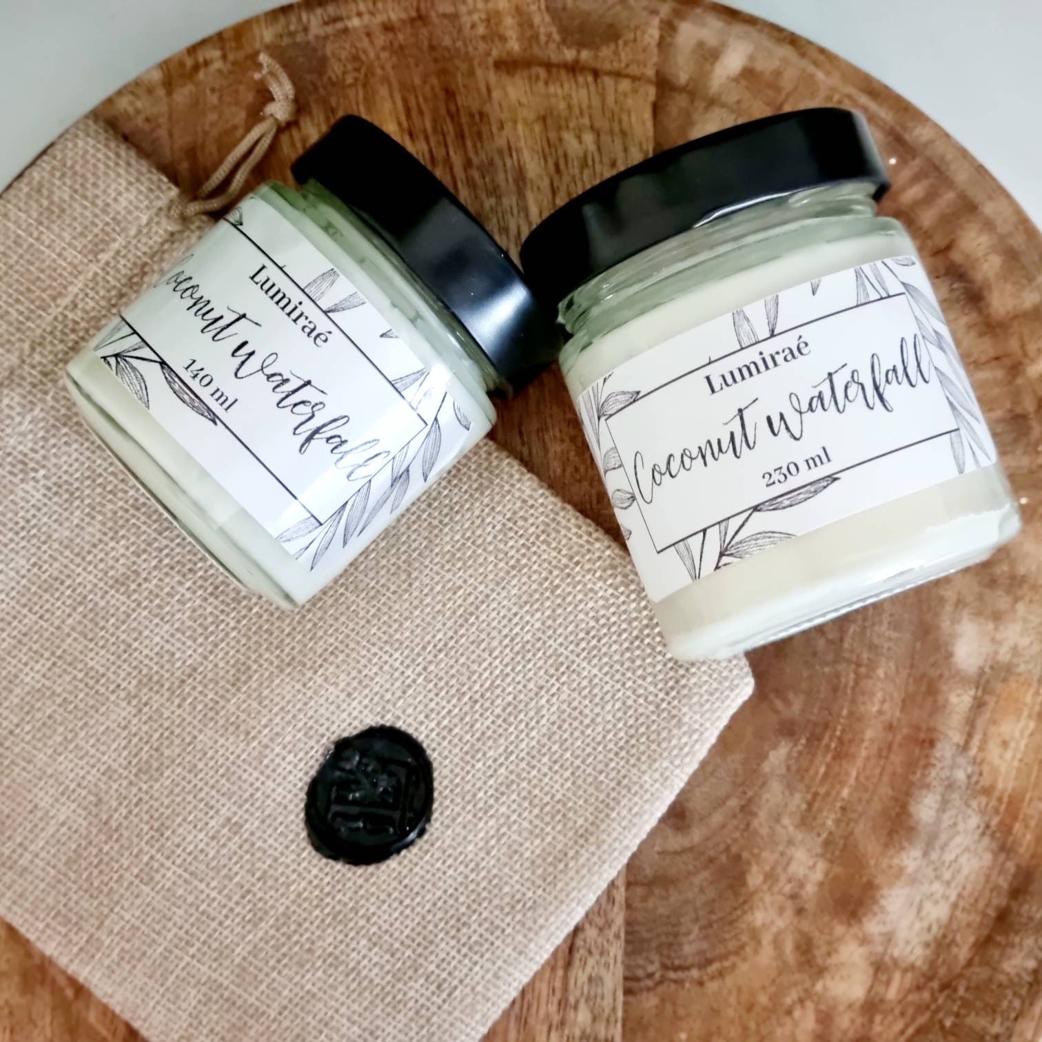 Coconut Waterfall candle with soy wax Etsy