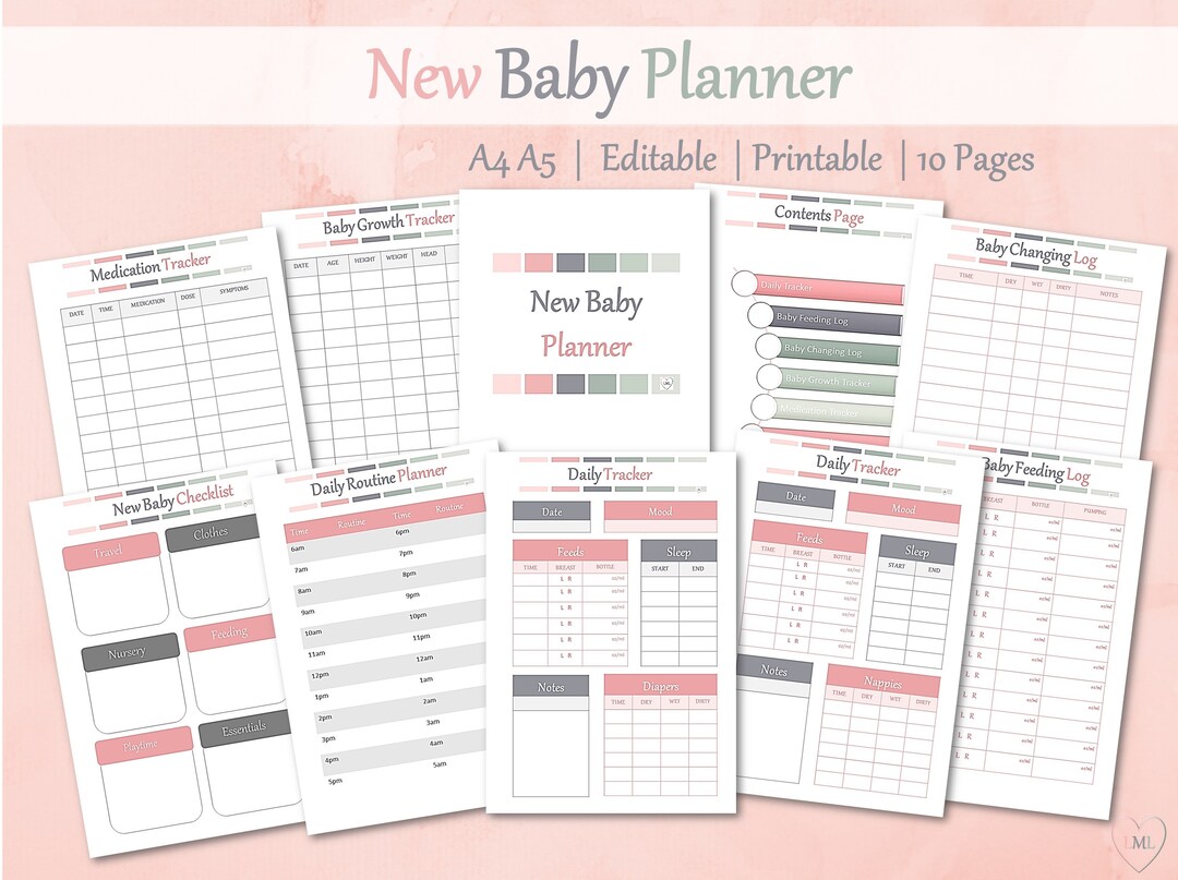New Baby Planner Printable Baby Planner New Mom Planner - Etsy UK