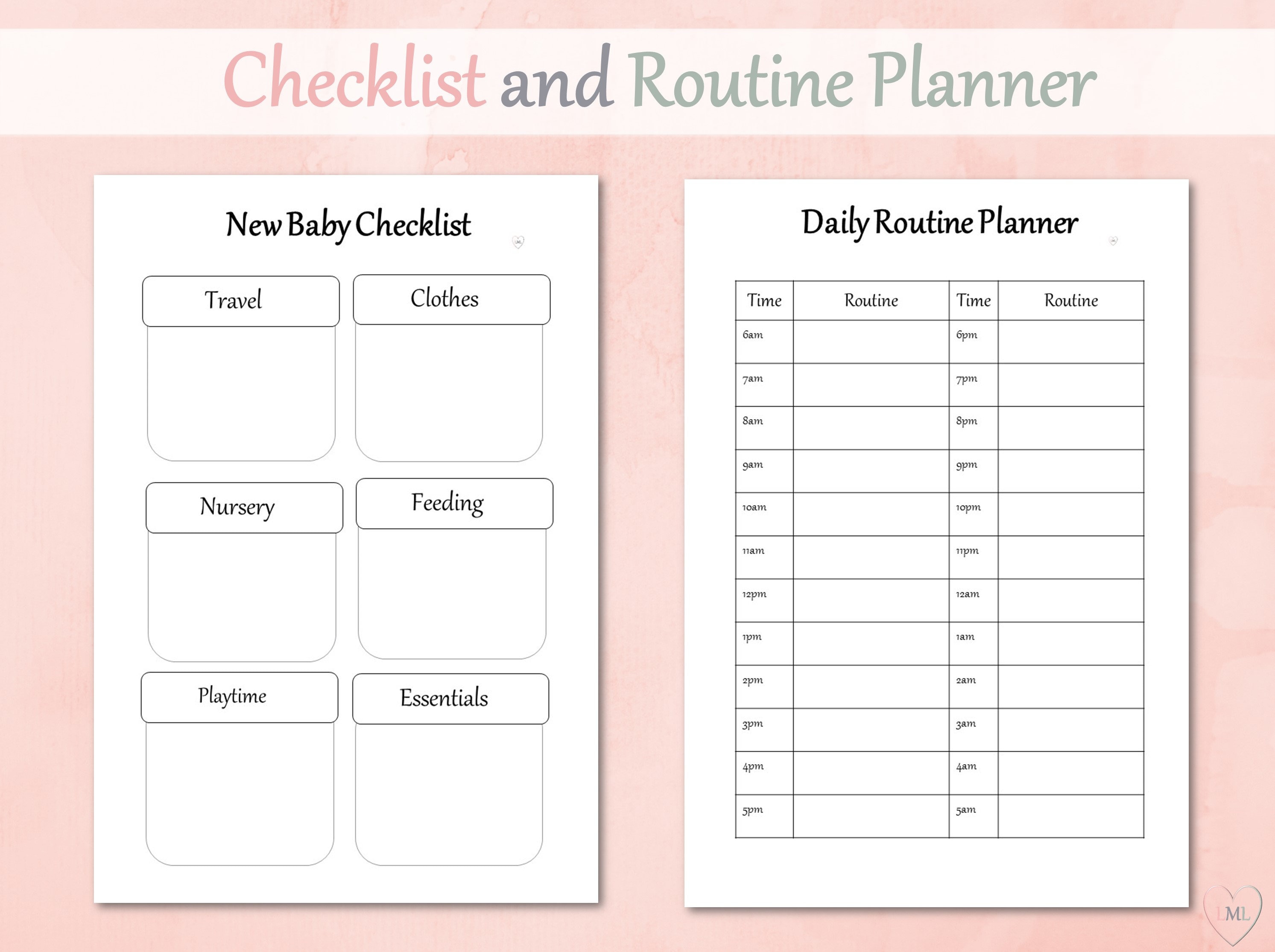 New Baby Planner Printable Baby Planner Newborn Planner Etsy