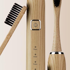 Eco friendly Bamboo Electric Toothbrush| 4-pack Compostable Toothbrush heads