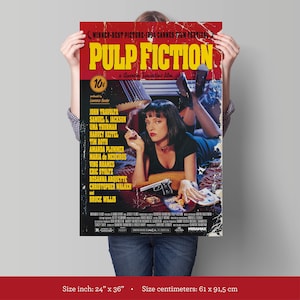 パルプ・フィクション 1994 - クエンティン・タランティーノ映画プレミアムポスター - 壁装飾