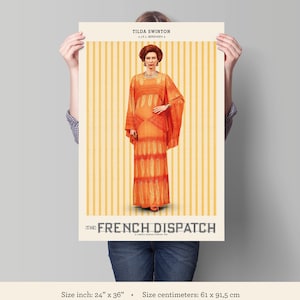 French Dispatch - Character TILDA SWINTON - Wes Anderson Movie Poster - Movie art - home deco- films gallery