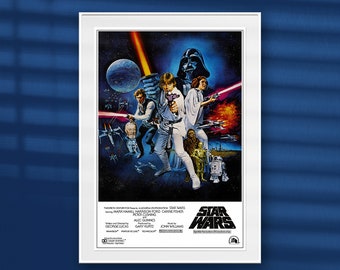 Star Wars 1977 – Premium-Filmposter von George Lucas – Wanddekoration – Kultfilm