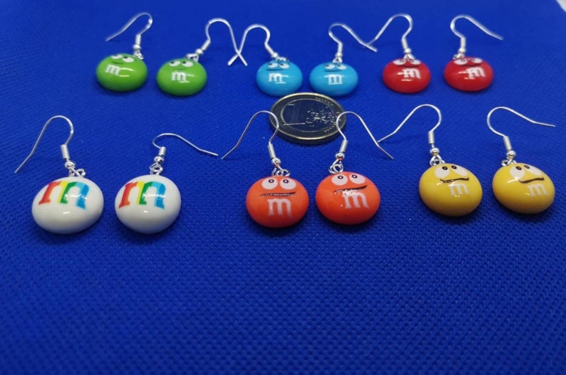 m and m earrings Candy earrings