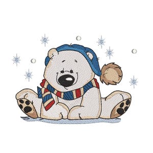 Polar Bear, Christmas Embroidery Design