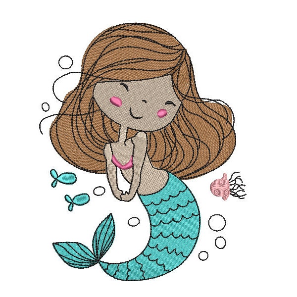 Mermaid Machine Embroidery File