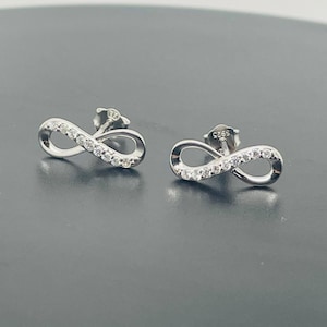 Brincos Infinity em Prata de Lei 925, Embalagem para Presente